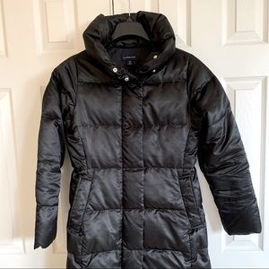 Lands End Ladies Down Filled Coat, Black, Size XS 2-4.